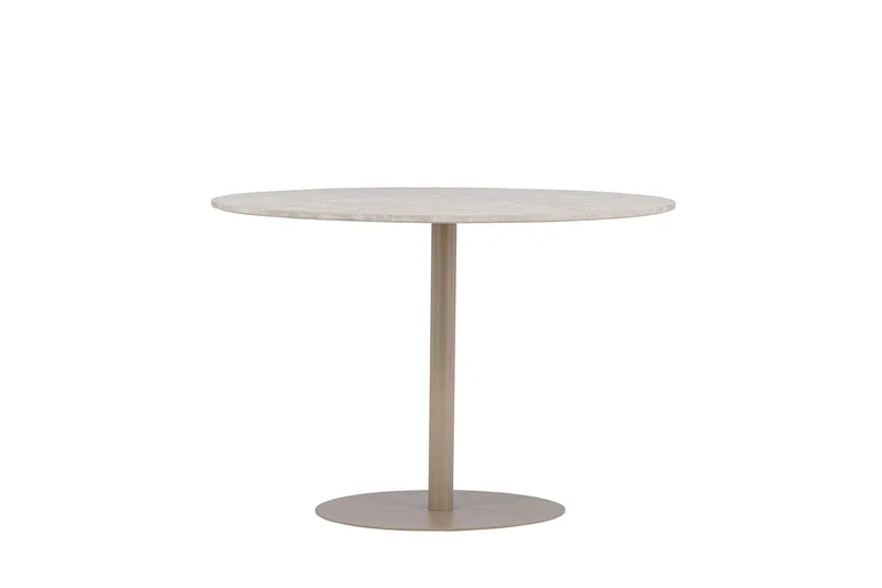Lycke Runt Matbord 110 cm med Marmorutseende - Beige - Möbler - Bord & matgrupper - Matbord & köksbord