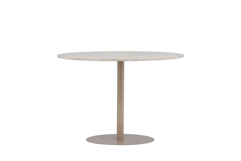 Lycke Runt Matbord 110 cm med Marmorutseende - Beige - Möbler - Bord & matgrupper - Matbord & köksbord