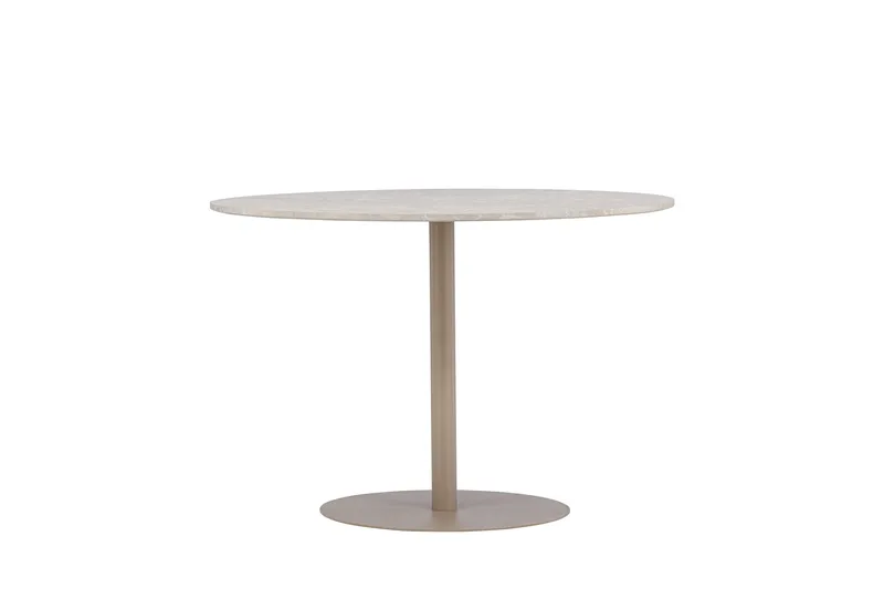 Lycke Runt Matbord 110 cm med Marmorutseende - Beige - Möbler - Bord & matgrupper - Matbord & köksbord