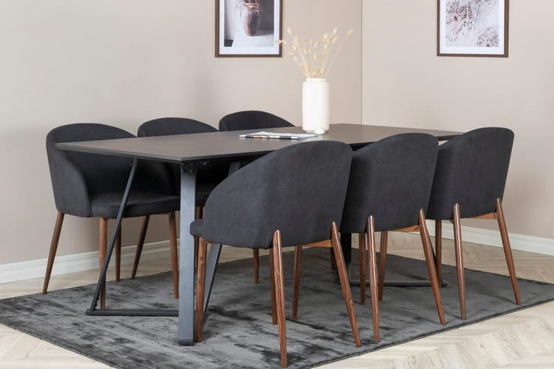 Marina Matbord 180 cm med 6 Arch Matstol