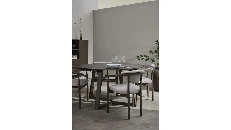 Matbord Jämtorrås ø130/230 cm - Brunlackad och vitpigmenterad ek - Möbler - Bord & matgrupper - Matbord & köksbord
