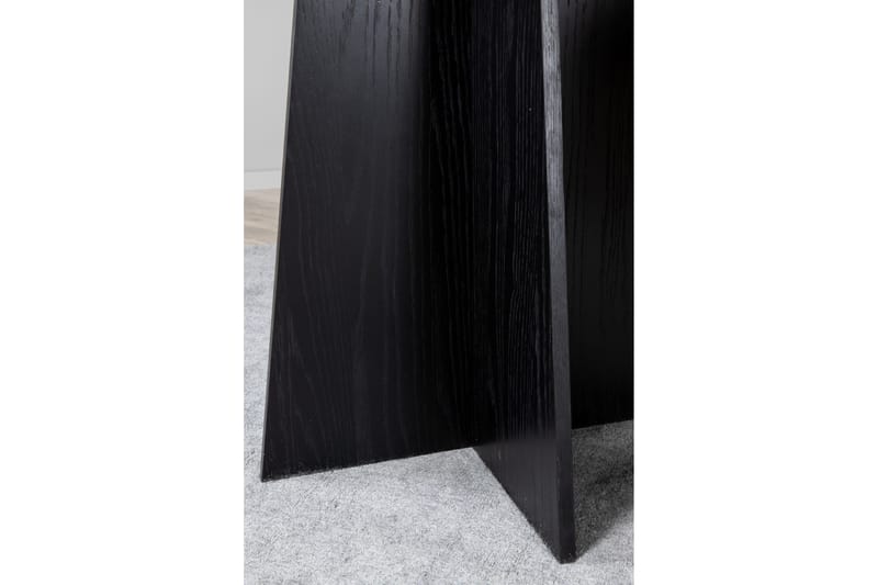 Bootcut Runt Matbord 110 cm med Trä- och Valnötsutseende - Svart - Möbler - Bord & matgrupper - Matbord & köksbord