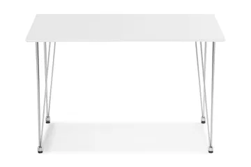 Kronblom Rektangulärt Matbord 120 cm i Trä med Metallutseende - Vit - Möbler - Bord & matgrupper - Matbord & köksbord