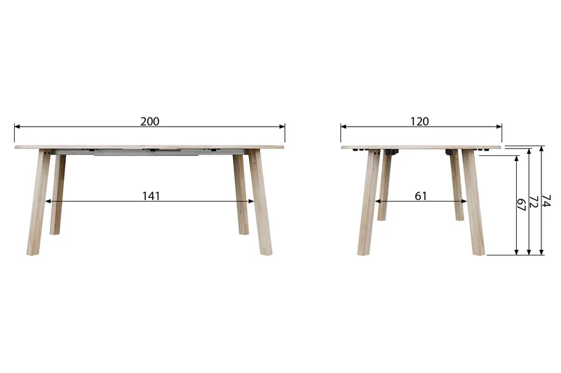 Lange Jan Förlängningsbart Matbord 120 cm Rund - Ek - Möbler - Bord & matgrupper - Matbord & köksbord