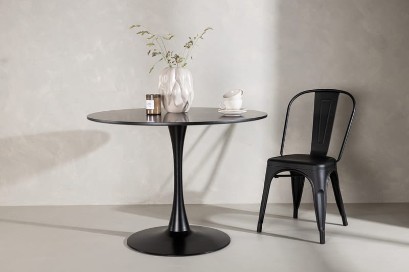 Matbord Venture Home Glade Matbord 100x74 cm Runt Black - Möbler - Bord & matgrupper - Matbord & köksbord