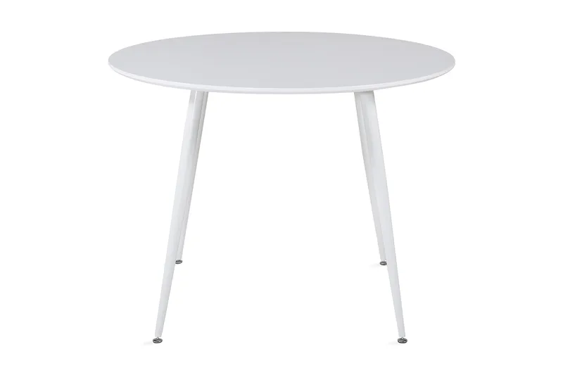 Plaza Matbord Runt, Vit/Vit