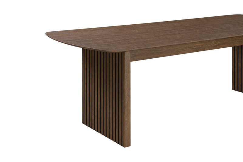 Richeto Stort Ribbat Matbord 240x100 cm med Trä- och Rökt Ek-utseende - Mörkbrun - Möbler - Bord & matgrupper - Matbord & köksbord