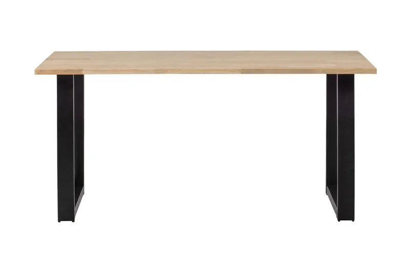 Tablo Matbord U-Formade Ben 160 cm Obehandlat, Ek/Svart