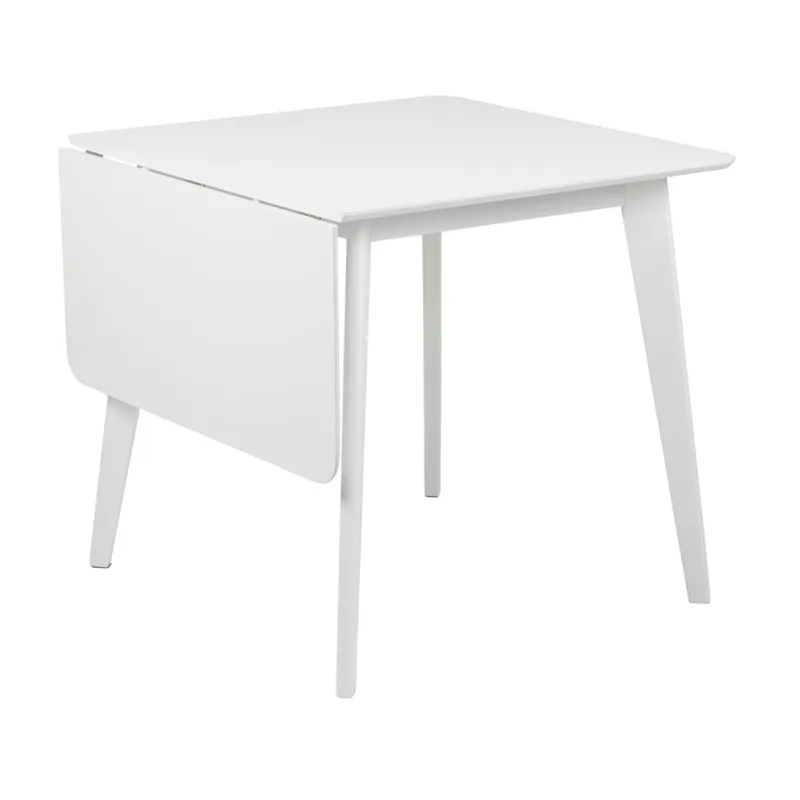 Matbord Roxby 80/120x80x76 cm, Vit