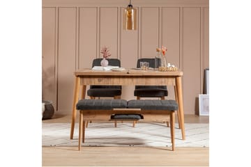 Idehult Matgrupp 4 delar 75 cm - Trä/natur/Antracit - Möbler - Bord & matgrupper - Matgrupper