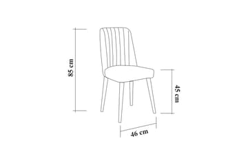 Idehult Matgrupp 4 delar 75 cm - Trä/natur/Antracit - Möbler - Bord & matgrupper - Matgrupper