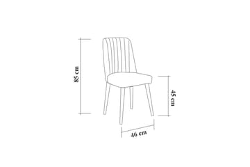 Idehult Matgrupp 4 delar 75 cm - Vit/Antracit - Möbler - Bord & matgrupper - Matgrupper