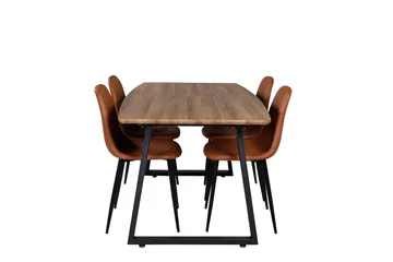 Inca Matgrupp 160 cm Rektangulär med 4 Polar stolar - Möbler - Bord & matgrupper - Matgrupper