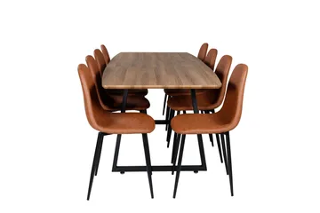 Inca Matgrupp 160 cm Rektangulär med 8 Polar stolar - Möbler - Bord & matgrupper - Matgrupper