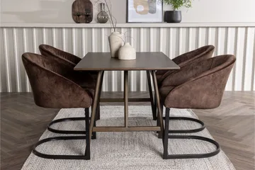 Kaseidon Matgrupp 120 cm Rektangulär med 4 Evening stolar - Möbler - Bord & matgrupper - Matgrupper