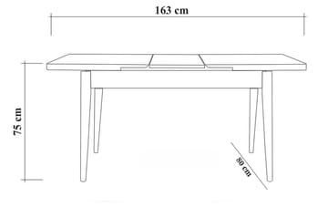 Shundrea Matgrupp 4 delar 75 cm - Vit - Möbler - Bord & matgrupper - Matgrupper