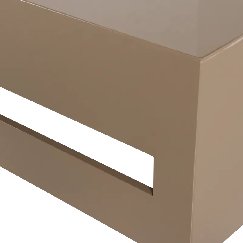 Modern Kvadratiskt Soffbord 88 cm i Metall med Utskärningar - Mullvad - Möbler - Bord & matgrupper - Soffbord