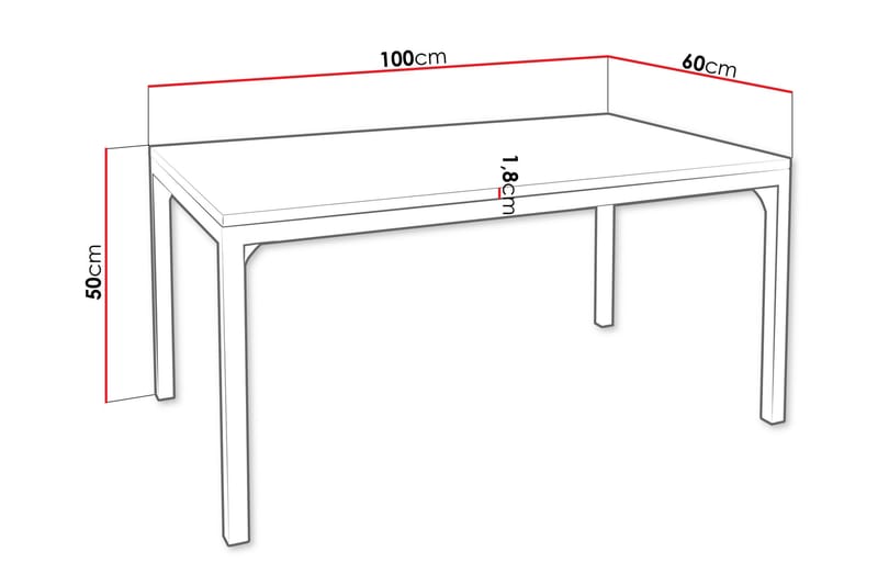 Nerima Soffbord 100 cm - Svart/Vit - Möbler - Bord & matgrupper - Soffbord