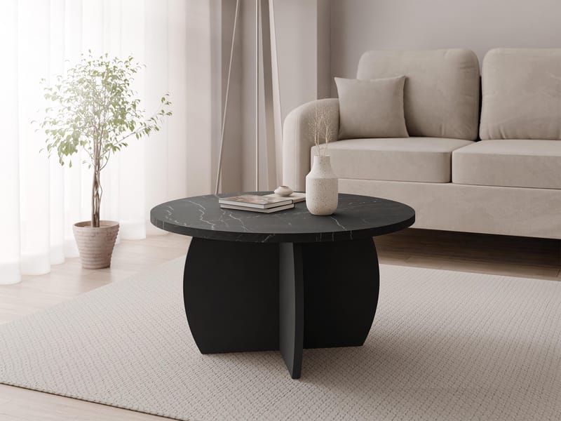 Neyloren Soffbord rund 74 cm - svart - Möbler - Bord & matgrupper - Soffbord