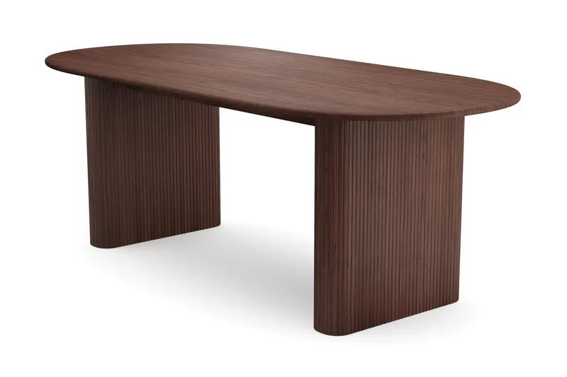 Noira Matgrupp rektangulärt 220 cm med 6 Greya Matstolar - Valnöt - Möbler - Bord & matgrupper - Matgrupper