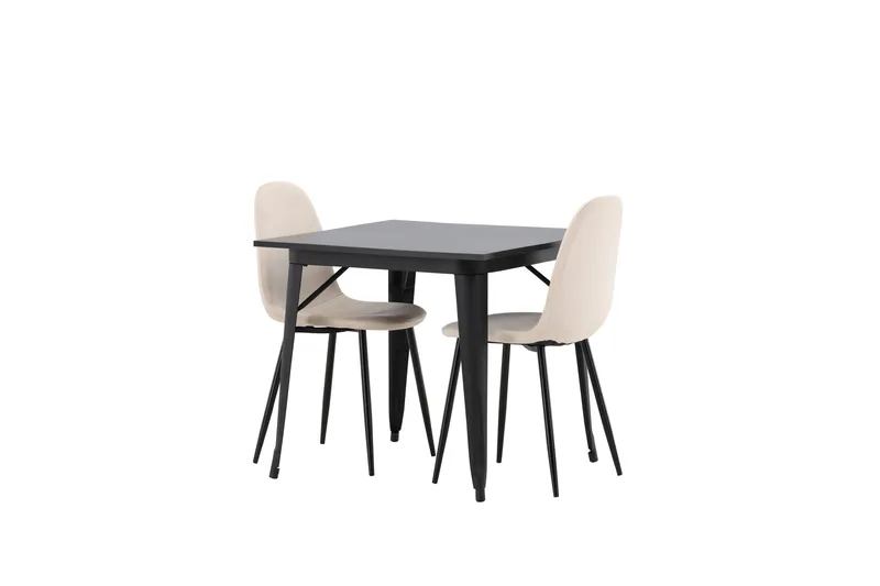Ochovi Matgrupp  80 cm Rektangulär med 2 Bennie stolar, Beige