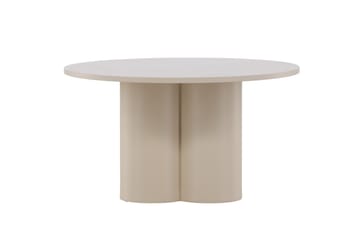 Olivia Soffbord 80 cm Runt i Målat Trä - Beige - Möbler - Bord & matgrupper - Soffbord