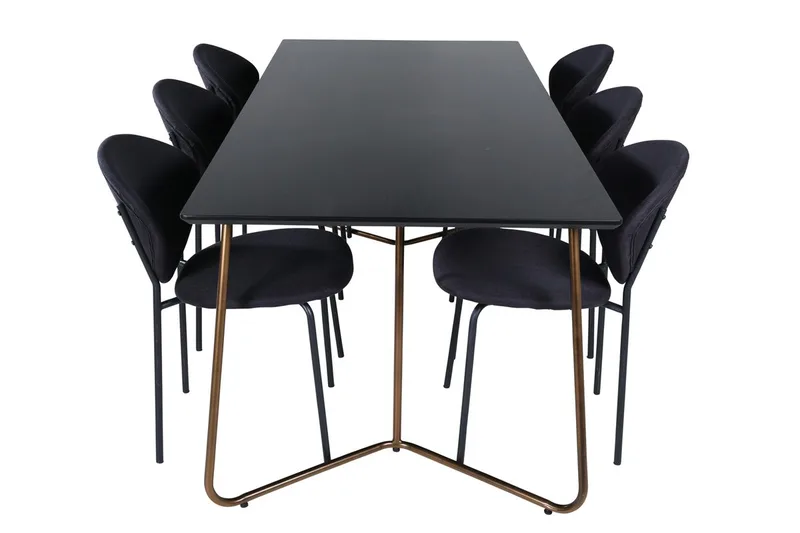Petra Matbord 190 cm med 6 Vault Matstol