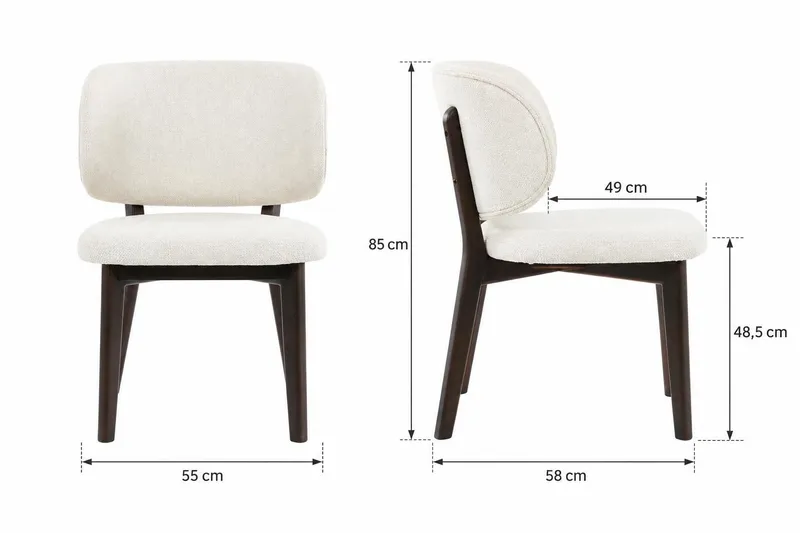 Peyra Rund Utdragbar Matgrupp 120-220 cm – Matbord med 4 Eira Matstolar i Trä med Rökt Ek-utseende - Mörkbrun - Möbler - Bord & matgrupper - Matgrupper