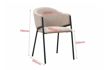 Peyra Rund Utdragbar Matgrupp 120-220 cm – Matbord med 4 Filip Matstolar i Trä med Ekutseende - Natur|Taupe - Möbler - Bord & matgrupper - Matgrupper