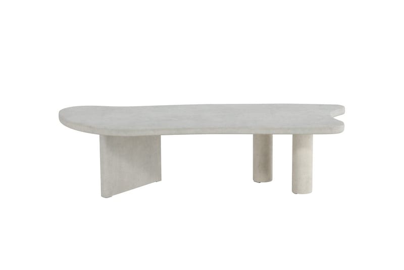 Polle Asymmetriskt Soffbord 160 cm med Stenskiva - Grå - Möbler - Bord & matgrupper - Soffbord