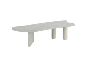 Polle Asymmetriskt Soffbord 160 cm med Stenskiva - Grå - Möbler - Bord & matgrupper - Soffbord