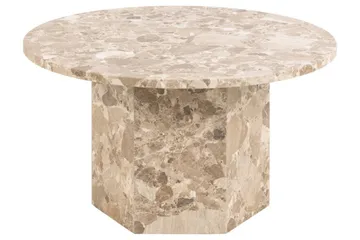Prisa Runt Soffbord i Marmor Sten 80 cm - Beige - Möbler - Bord & matgrupper - Soffbord