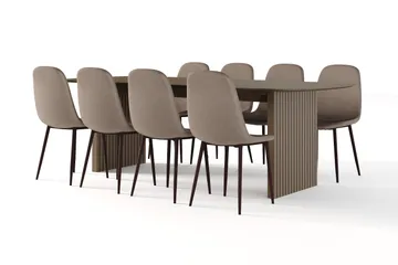 Richeto Matgrupp 240 cm med 8 st Nibe stol - Rökt ek - Möbler - Bord & matgrupper - Matgrupper