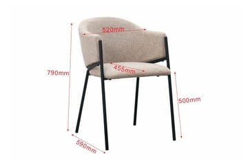 Richeto Rektangulär Matgrupp 240 cm – Matbord med 8 Filip Matstolar med Trä- och Rökt Ek-utseende - Mörkbrun|Taupe - Möbler - Bord & matgrupper - Matgrupper