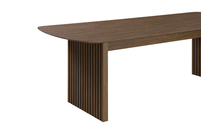 Richeto Ribbat Matbord 180x100 cm med Trä- och Rökt Ek-utseende - Mörkbrun - Möbler - Bord & matgrupper - Matbord & köksbord
