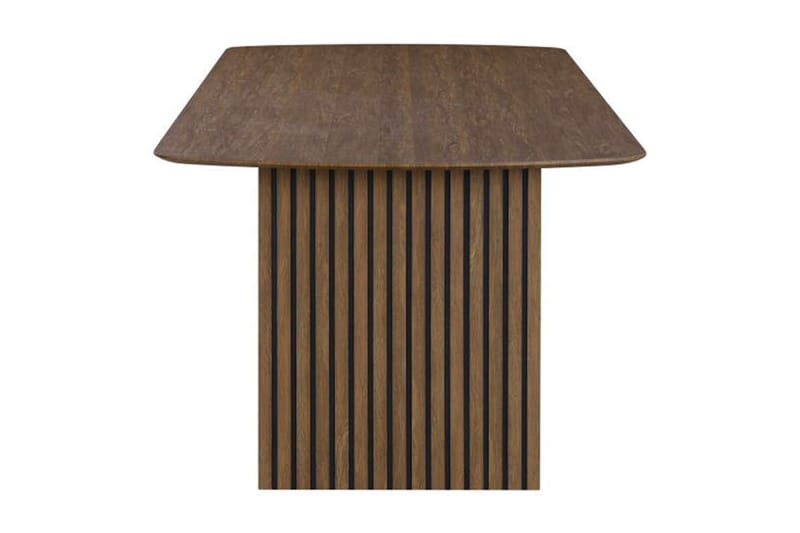 Richeto Ribbat Matbord 180x100 cm med Trä- och Rökt Ek-utseende - Mörkbrun - Möbler - Bord & matgrupper - Matbord & köksbord
