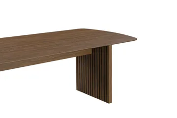 Richeto Ribbat Matbord 210x100 cm med Trä- och Rökt Ek-utseende - Mörkbrun - Möbler - Bord & matgrupper - Matbord & köksbord