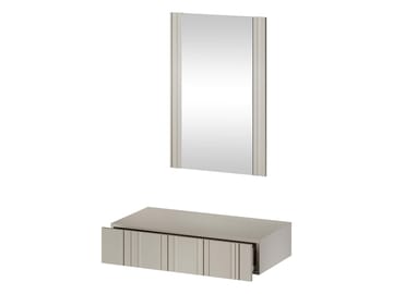 Rynlin Sminkbord med Förvaring och Lådor i Trä med Glasspegel - Beige - Möbler - Bord & matgrupper - Sminkbord & toalettbord