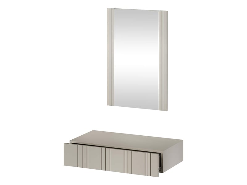 Rynlin Sminkbord med Förvaring och Lådor i Trä med Glasspegel - Beige - Möbler - Bord & matgrupper - Sminkbord & toalettbord
