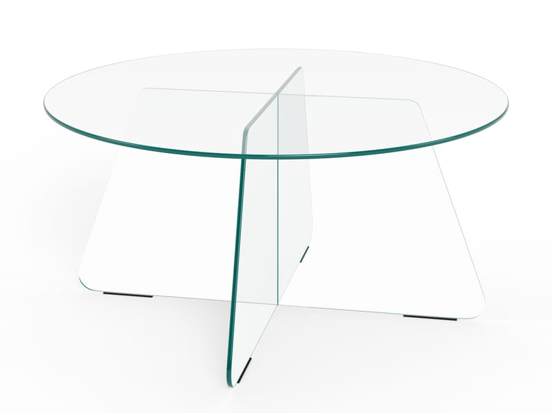 Ryvos Soffbord i Glas 80 cm Rund - Kristallklar - Möbler - Bord & matgrupper - Soffbord