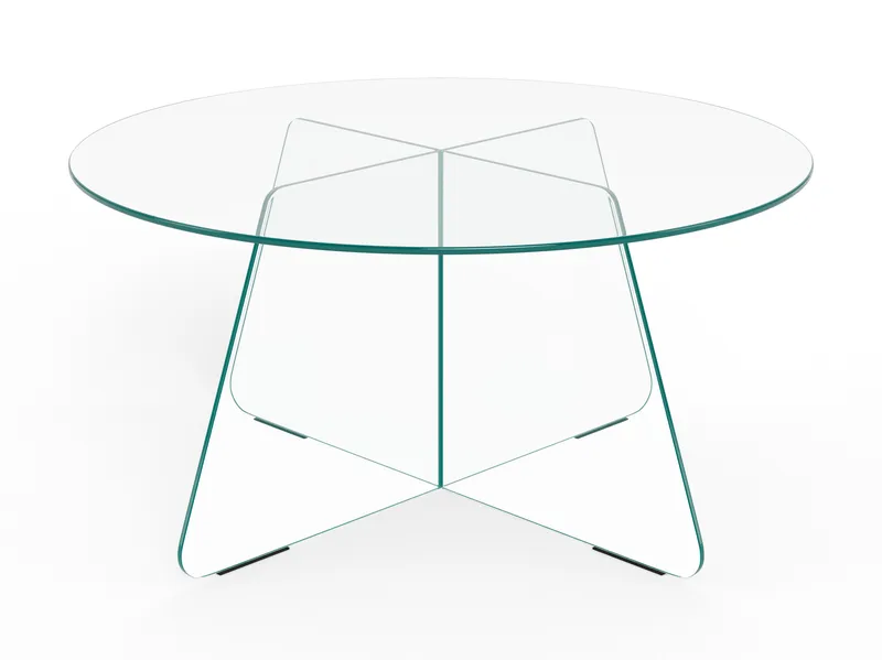 Ryvos Soffbord i Glas 80 cm Rund - Kristallklar - Möbler - Bord & matgrupper - Soffbord