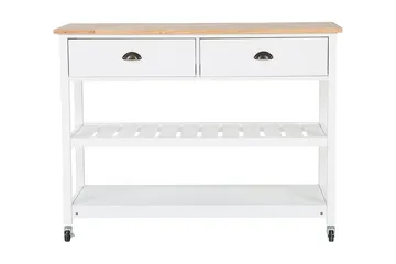 Navarino Serveringsvagn 48|120 cm - Vit - Möbler - Bord & matgrupper - Serveringsvagn & barvagn - Rullbord, rullvagn & serveringsbord
