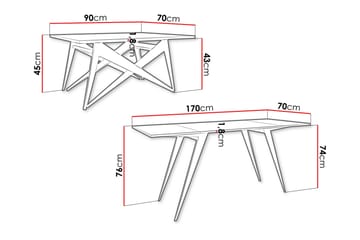 Seyloren Soffbord 90 cm - Svart/Vit - Möbler - Bord & matgrupper - Soffbord
