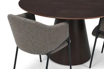 Siena Matgrupp runt 150 cm med 6 Filip Matstolar - Rökt ek - Möbler - Bord & matgrupper - Matgrupper