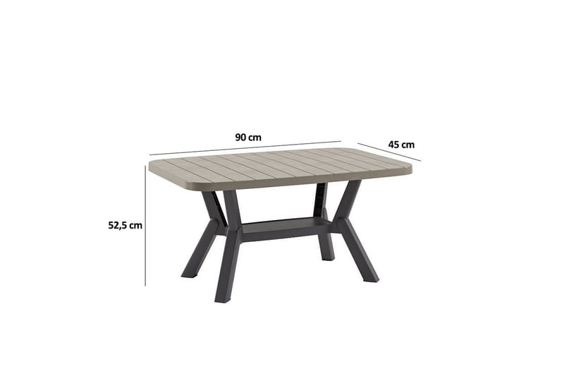 Silva Soffbord 90 cm - Antracit - Utemöbler - Balkong - Balkongmöbler - Balkongbord