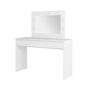 Sminkbord med spegel Eva 1 låda - Vit - Möbler - Bord & matgrupper - Sminkbord & toalettbord