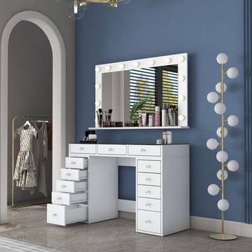 Bralen Sminkbord 120x79,8x44,5 cm - Vit - Möbler - Bord & matgrupper - Sminkbord & toalettbord
