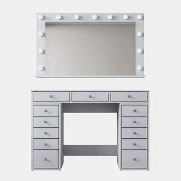 Bralen Sminkbord 120x79,8x44,5 cm - Vit - Möbler - Bord & matgrupper - Sminkbord & toalettbord