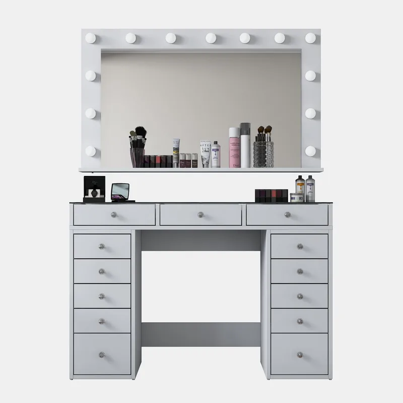 Bralen Sminkbord 120x79,8x44,5 cm - Vit - Möbler - Bord & matgrupper - Sminkbord & toalettbord
