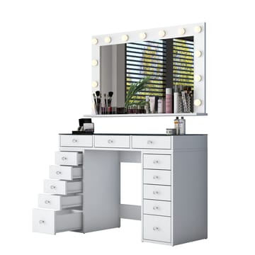 Bralen Sminkbord 120x79,8x44,5 cm - Vit - Möbler - Bord & matgrupper - Sminkbord & toalettbord